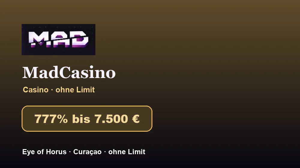 Screenshot von MadCasino Casino